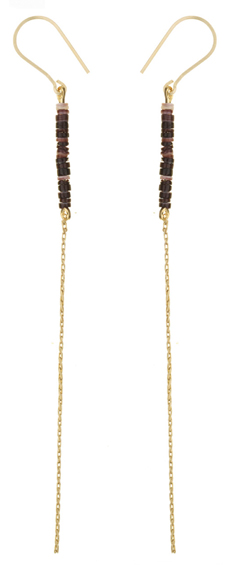 By Boe-Violet Oyster Beaded Earrings