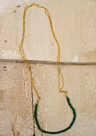 SA VA Green Gemstone Necklace