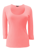 Judy P Scoop Neck Top-Pink